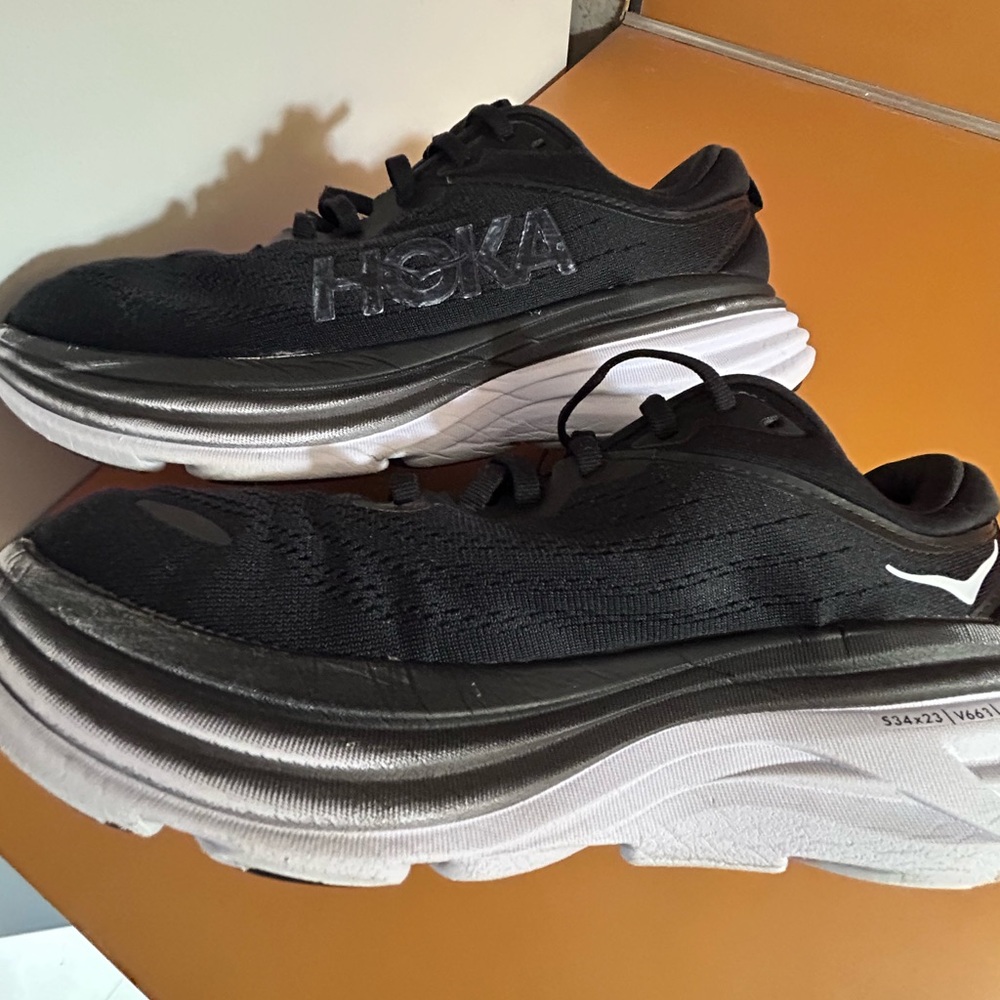 Hoka Black and White Women's Sneakers - Picture 14 of 14